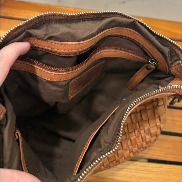 Vilenca Holland Woven Brown Supple Leather Crossbody Bag Anthropologie - Picture 9 of 11